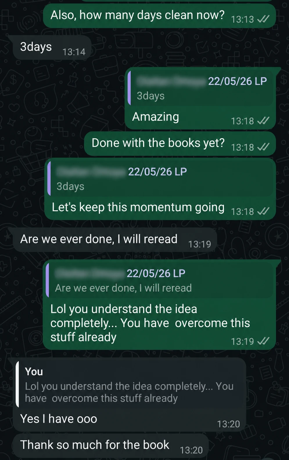 WhatsApp message from a Loop Breaker buyer