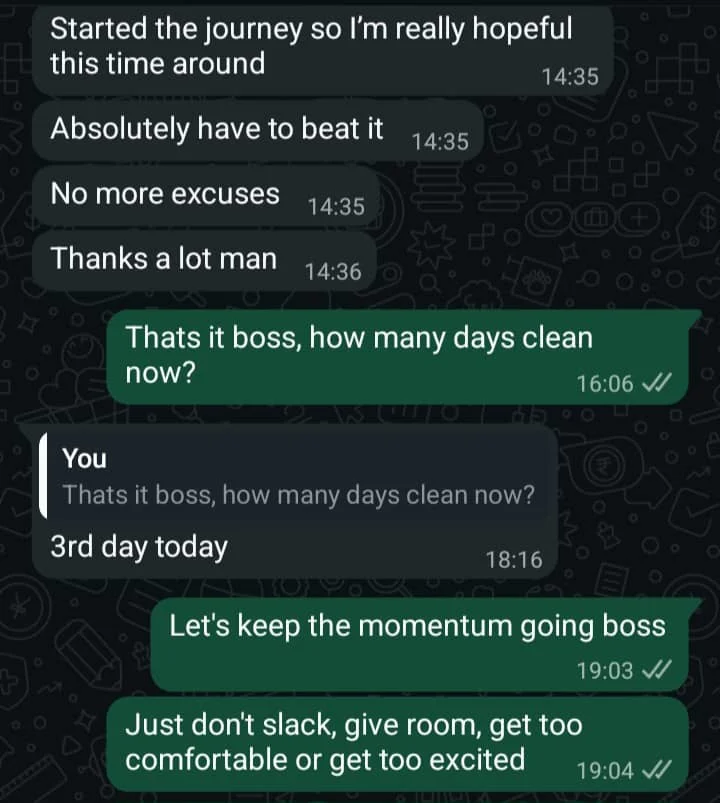 WhatsApp message from a Loop Breaker buyer