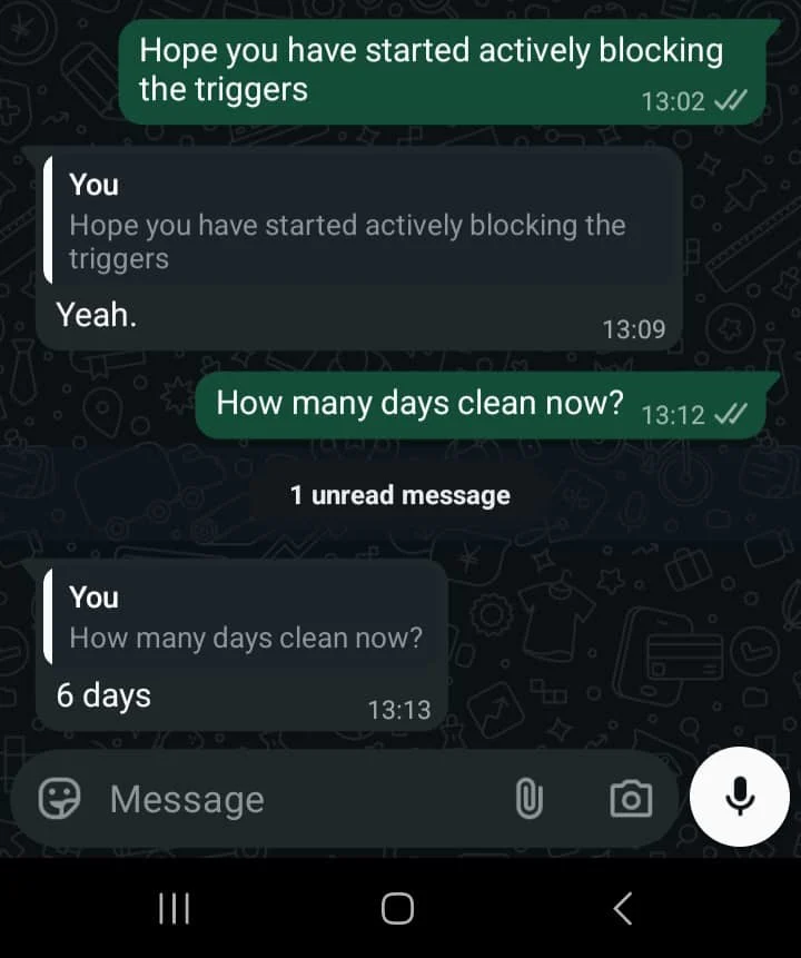 WhatsApp message from a Loop Breaker buyer