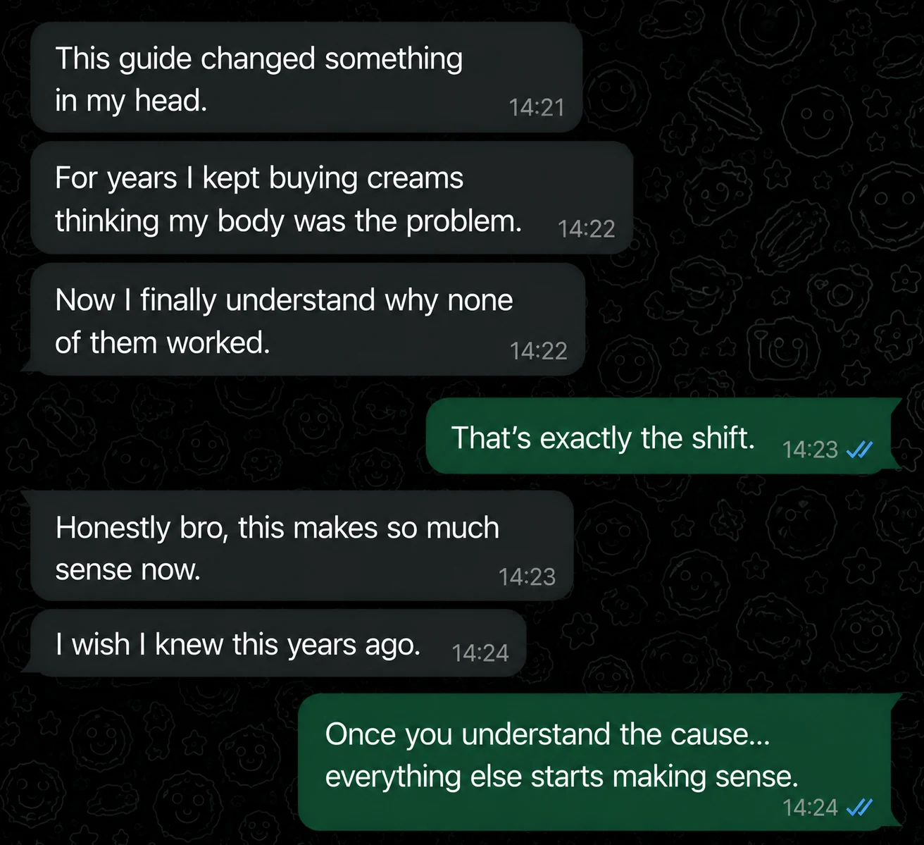 WhatsApp message from a Rewire buyer