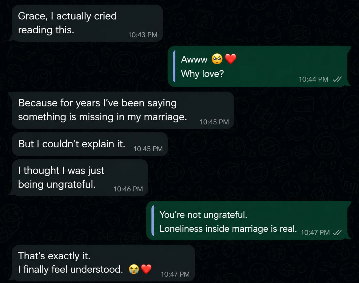 Message from a Chosen Again buyer