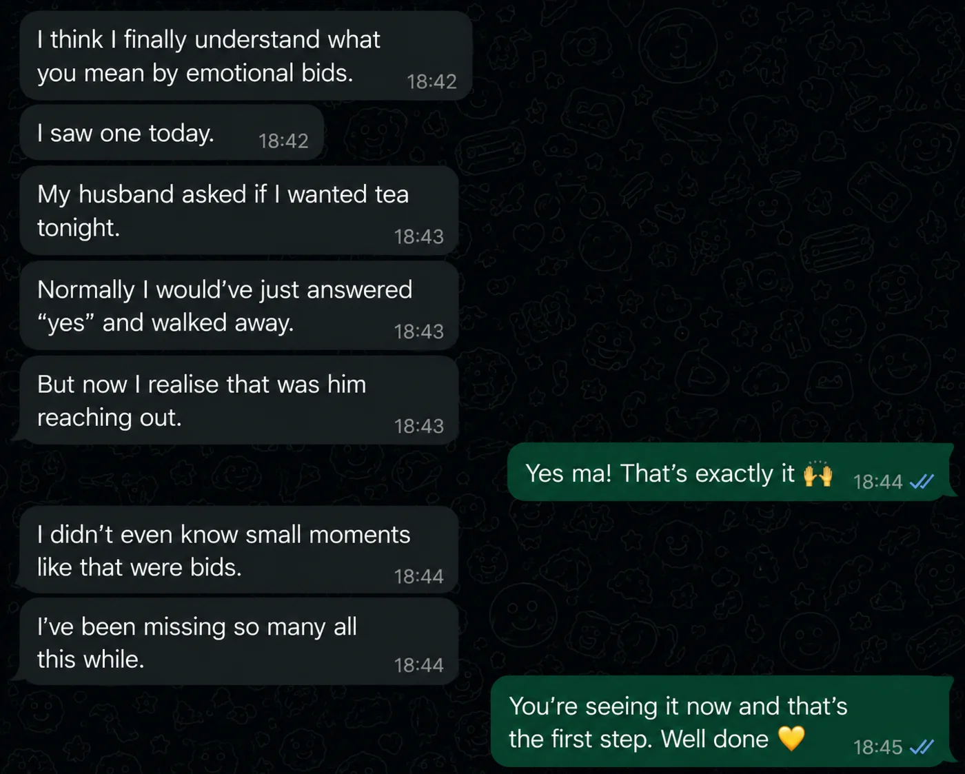 Message from a Chosen Again buyer